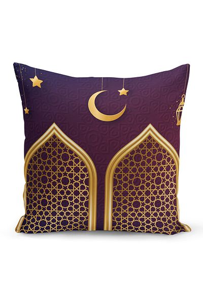 Filamente Husă de pernă cu model special Ramadan, imprimată digitală, pe două fețe