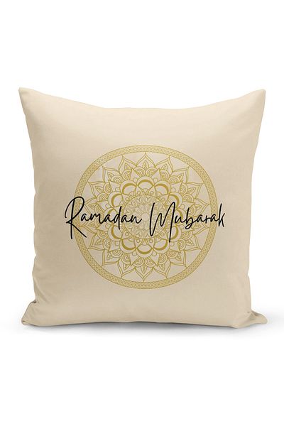 Filamente Ramadan Special Patterned Double Sided Digital Printed Throw Pillow Cover