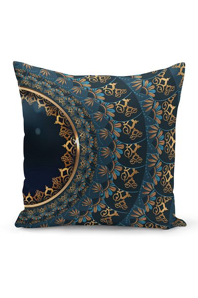 Filamente Ramadan Special Patterned Double Sided Digital Printed Throw Pillow Cover