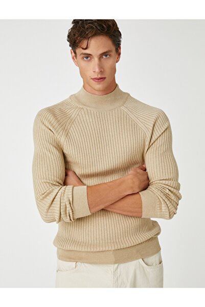 Koton Basic-Strickpullover mit halbem Rollkragen