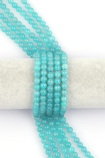 Alibaba Doğaltaş أمازونيت (جودة AAA) سلسلة حجر طبيعي 6 مم قطع كروي