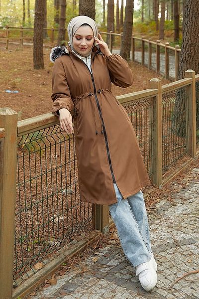 InStyle 4601 Bunda s fleecem uvnitř odolná proti dešti - Tan