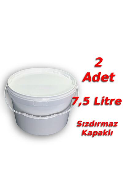 Decotone 7,5 Lt Plastik Kapaklı Kova Hobi Boya Gıda Yoğurt Ritim Kovası Beyaz...