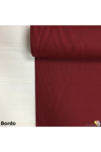 Renk Tekstil 300 Cm Eninde Keten Kumaş Bordo