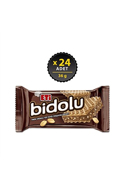 GROS بسكويت إيتي بي دولو بالكريمة وقطع الفول السوداني 36 جرام، عبوة من 24 قطعة