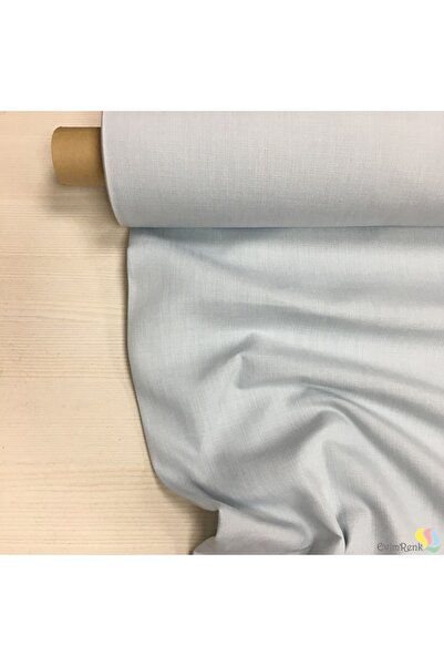 Renk Tekstil 300 Cm Eninde Keten Kumaş Buz Mavi