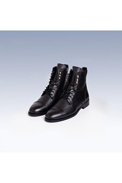İBAY Wanted Erkek Siyah Hakiki Deri Bot