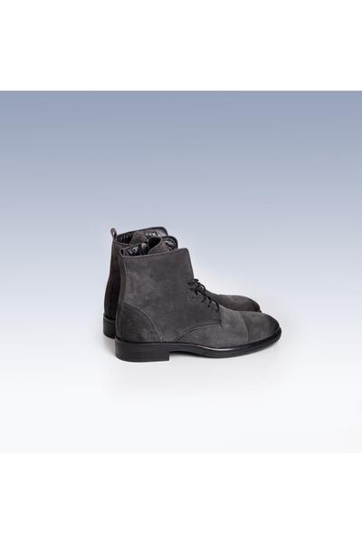 İBAY Snıper Erkek Duman Rengi Hakik Nubuk Deri Bot