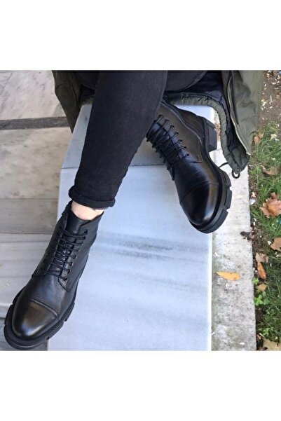 İBAY Head Postal Erkek Siyah Hakiki Deri Bot