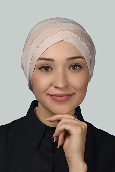 Altobeh Чотирисмуговий хрестоподібний зовнішній хіджаб, готовий тюрбан, трико...