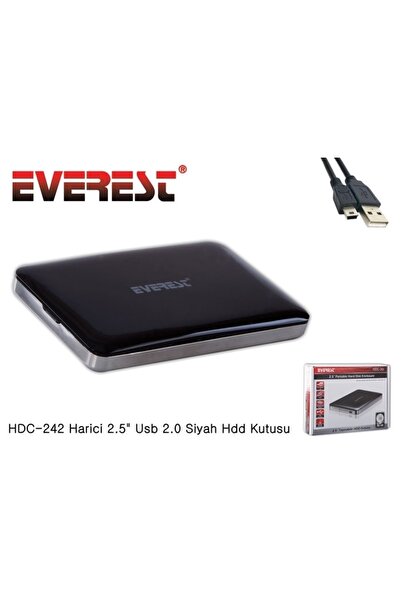 Everest Harici 2.5` Usb 2.0 Siyah Hdd Kutusu Hdc-242