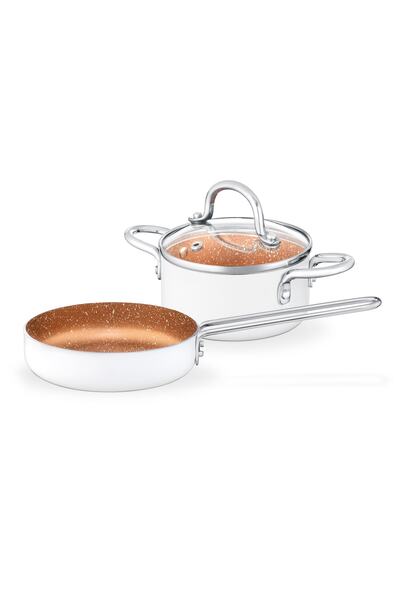 Madame Coco Mini Granite Look 3 Piece Cookware Set