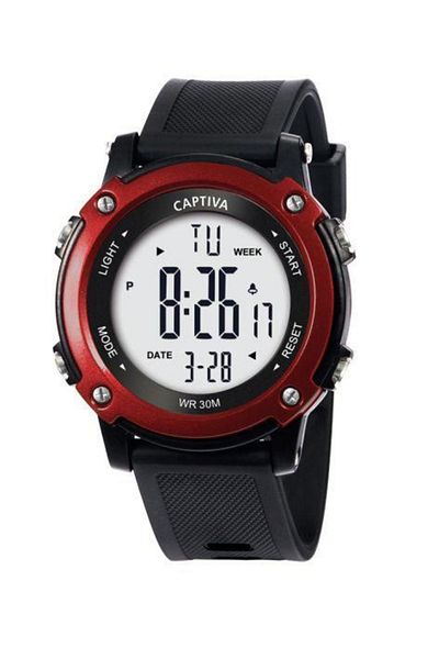 captiva Digital 30 Mt Water Resistant Lighted Alarm Children's Handle with Stopwatch and Calendar with Silicone Cord