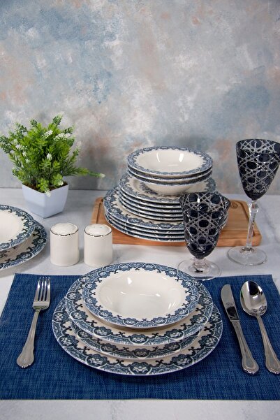 BİEV 6 Kişilik 24 Parça Porselen Yemek Takımı Castle