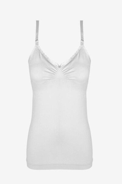 AYYILDIZ 1658 White Breastfeeding Tank