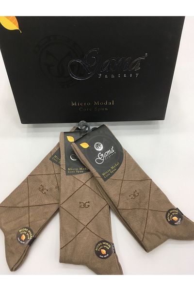 Gama Çorap 3 τεμάχια Micro Modal 100% Φυσικές Χοντρές Χειμερινές Ανδρικές Κάλτσες χωρίς νάιλον