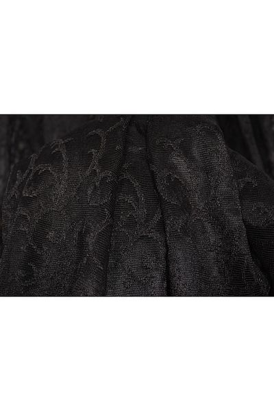 AKÇA TEKSTİL Shawl Black Color Single Wing Ready-made Planted Pleated Background Curtain 300*260 Cm