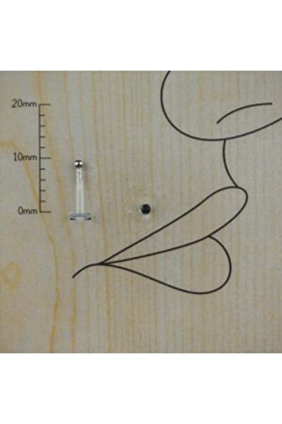 Bylin Nokta Zirkon Taşlı Bioplastik Piercing Set 2 Adet Piercing