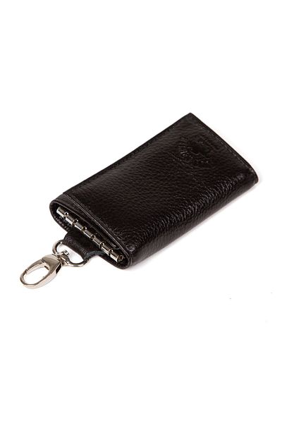 Newish Genuine Lambskin Balanced Snap Keychain.black (9.5CM X 6CM)
