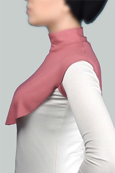 Altobeh Plain Turtleneck Throated Combed Cotton Hijab Neck Collar - Dried Rose