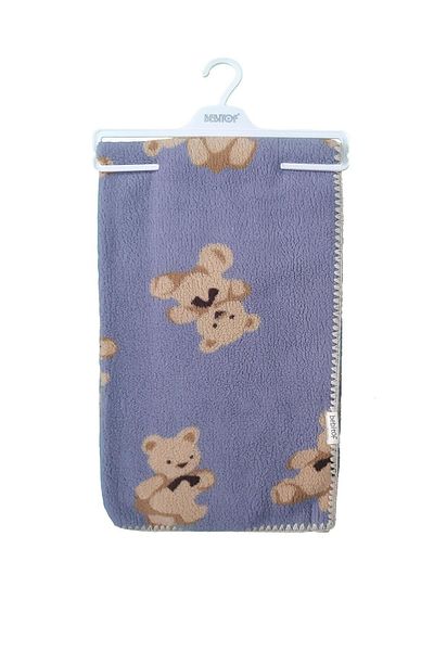 Bebitof 95076 Model Bear Patterned Wellsoft Baby Blanket