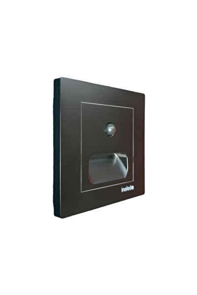 İnoled 1 W Sensörlü Merdiven Aydınlatma Armatürü - Beyaz Işık (6500k) - Siyah...
