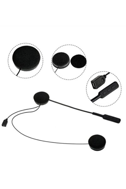 pazariz Bluetooth 5.0 Şarj Edilebilir Eller Serbest Motosiklet Kulaklık Kask ...