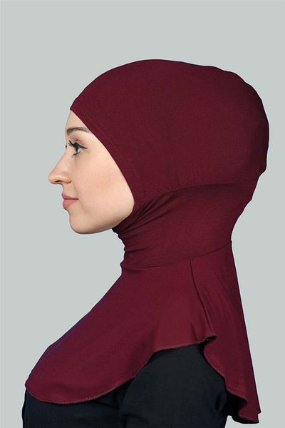 Altobeh حجاب نسائي مع طوق رقبة عملي حجاب - بونيه رياضي - عنابي
