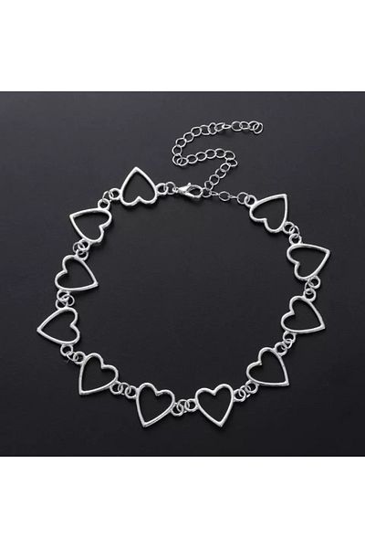 Köstebek Gothic Punk Streetwear Heart Choker Necklace