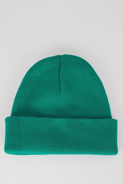 DeFacto Women's Slogan Embroidered Knitwear Beret