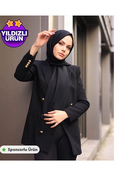 Narine Βαμβακερό Kraş Jazz Shawl _μαύρο