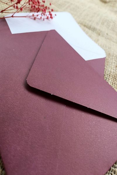 Dekorden 100 Pieces Burgundy Invitation Envelopes, 13X18 Cm.