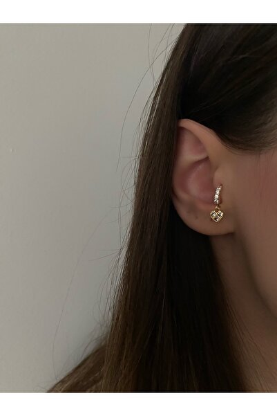 Okkostore Kadın Sallantılı Kalp Halka Tragus Kıkırdak Piercing