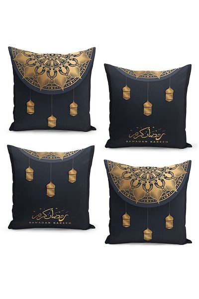 Filamente Set de 4 huse de pernă Ramadan cu model special imprimat digital pe două fețe