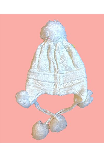 Pink Hippo Kids В'язана шапка з вушками, хутряним помпоном і деталями для дівчаток 4-10 років