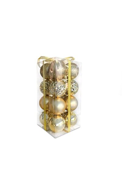 party mix Christmas Pine Tree Ornament 5cm 16Pcs Gold Color
