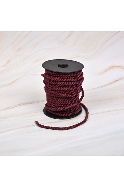 myrope Twisted Cord 50 Meters Rope Rope 6mm Color Dark Burgundy Color