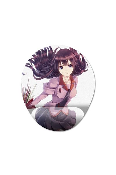 Pixxa Monogatari - Senjougahara Hitagi نموذج لوحة الماوس مع دعم المعصم - 3 بيضاوي