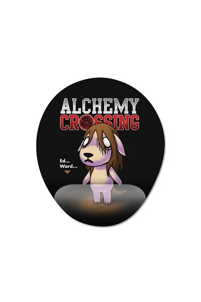 Pixxa Fullmetal Alchemist - موديل لوحة ماوس Alchemy Crossing مع دعم للمعصم - بيضاوي واحد