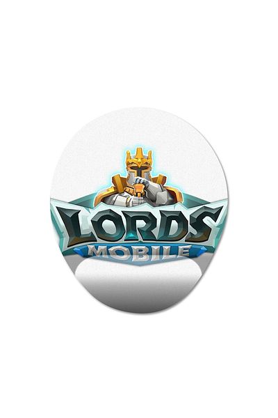 Pixxa موديل لوحة ماوس Lords Mobile مع مسند للمعصم - 1 بيضاوي