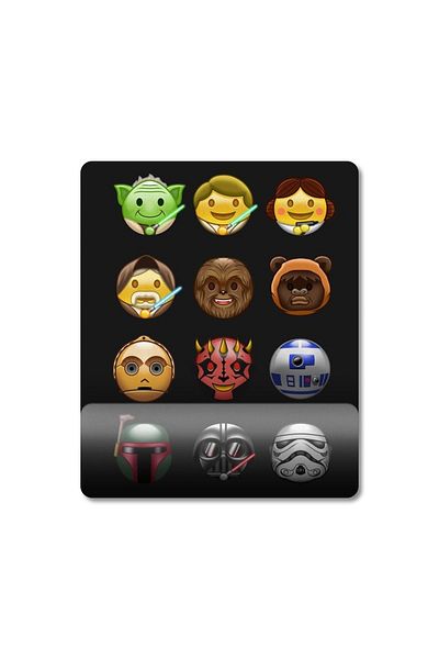 Pixxa نموذج لوحة ماوس بمساعدة المعصم من Star Wars Emojis - 1