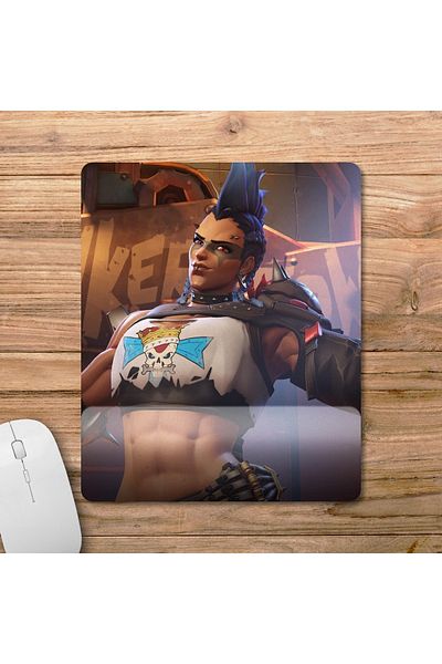 Pixxa Overwatch 2 - موديل لوحة ماوس Junker Queen مع دعم للمعصم - 1