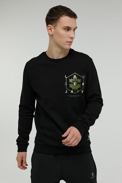 lumberjack M-sd4013 Terry Sweatshirt Μαύρο Ανδρικό Φούτερ