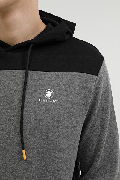lumberjack M-cg505 Denver Hoodıe 2pr Antrasit Erkek Sweatshirt