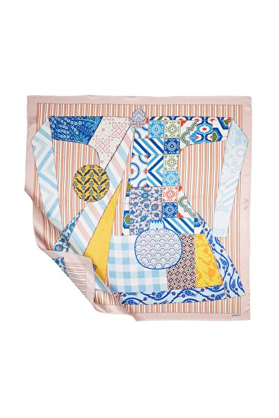 ipekevi Eșarfă din mătase satinată pudrată Sultan's Caftan