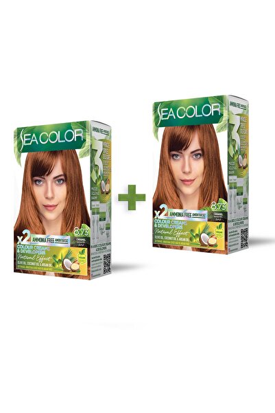 Sea Color 2'li Natural Effect Set Boya Amonyaksız 8.73 Karamel