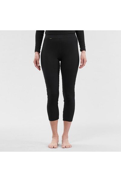 Decathlon قميص تزلج سفلي نسائي - أسود - BL 100