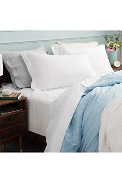 Tinybabyconcept 100% бавовняна наволочка з воланами, 2 шт., 50x70 см, декоративна, дихаюча тканина, білий колір