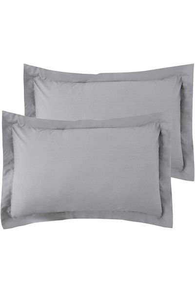 Tinybabyconcept 100% βαμβακερή μαξιλαροθήκη 2 τεμαχίων 50x70 cm Διακοσμητικό, αναπνεύσιμο ύφασμα γκρι χρώμα