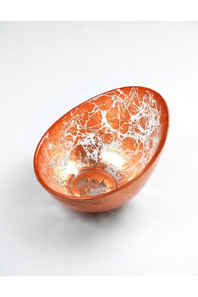 HERITAGE 11 Cm Copper Glass Sauce Bowl Jam Bowl Snack Bowl - 2066
